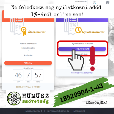 online 1% felajánlás online 1% felajánlás