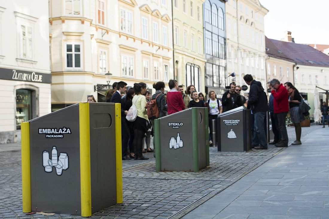 Szelektív hulladékgyűjtés Ljubljanában